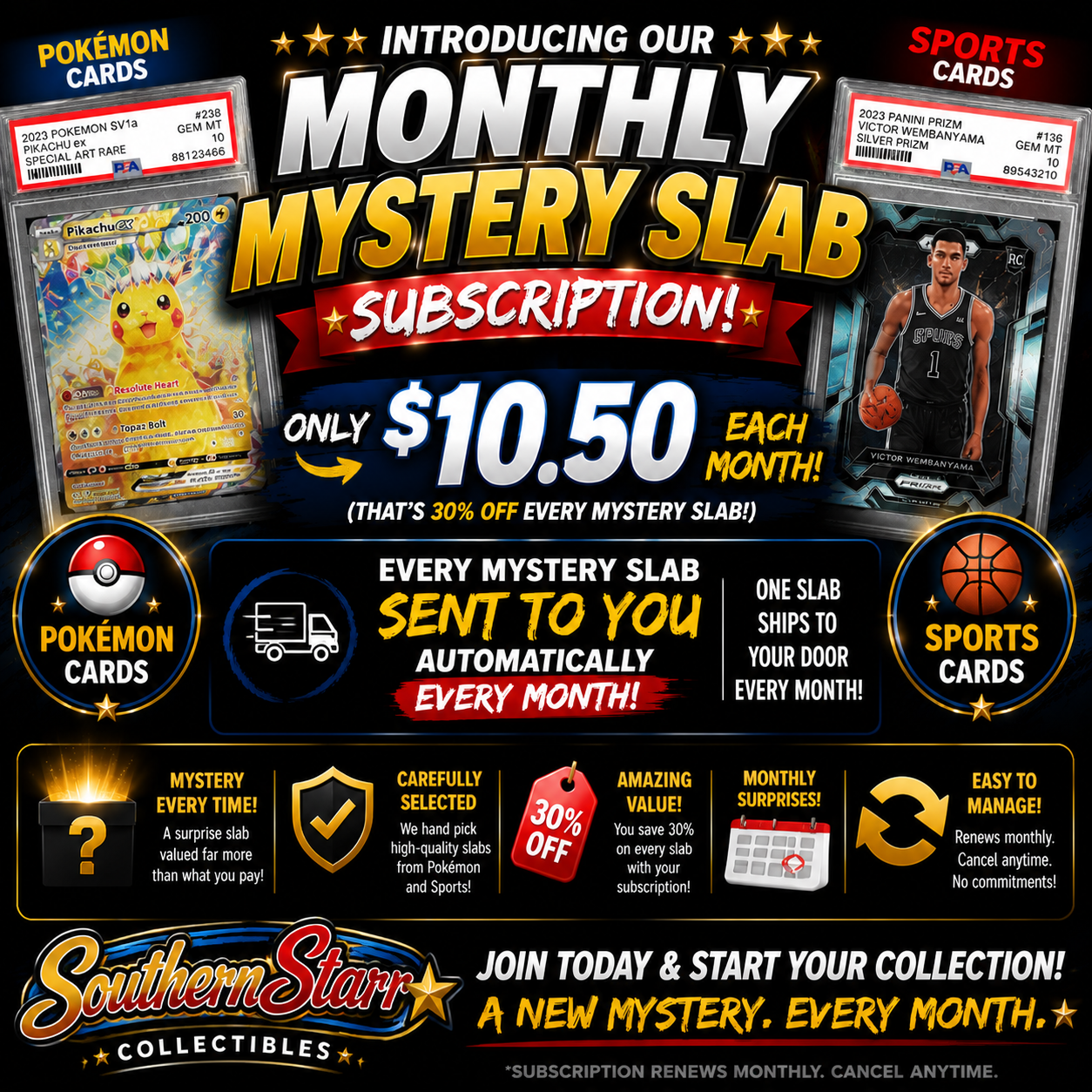 Join the Southern Starr Collectibles Mystery Slab Club!